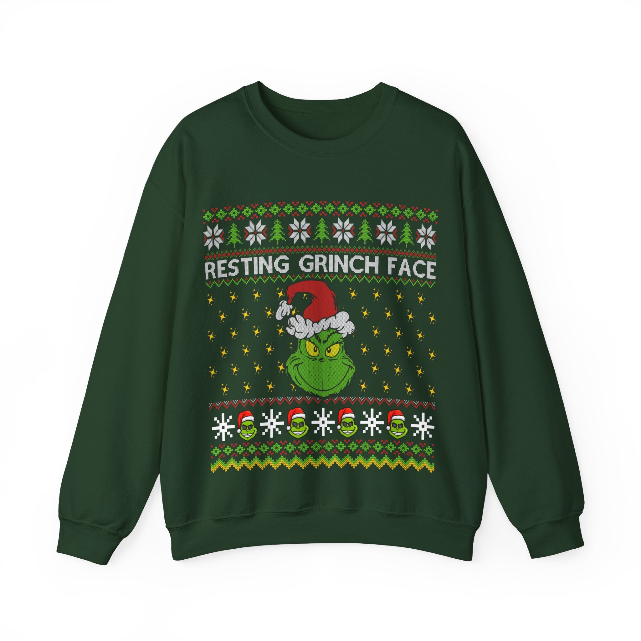 "Resting Grinch Face" Christmas Sweatshirt
