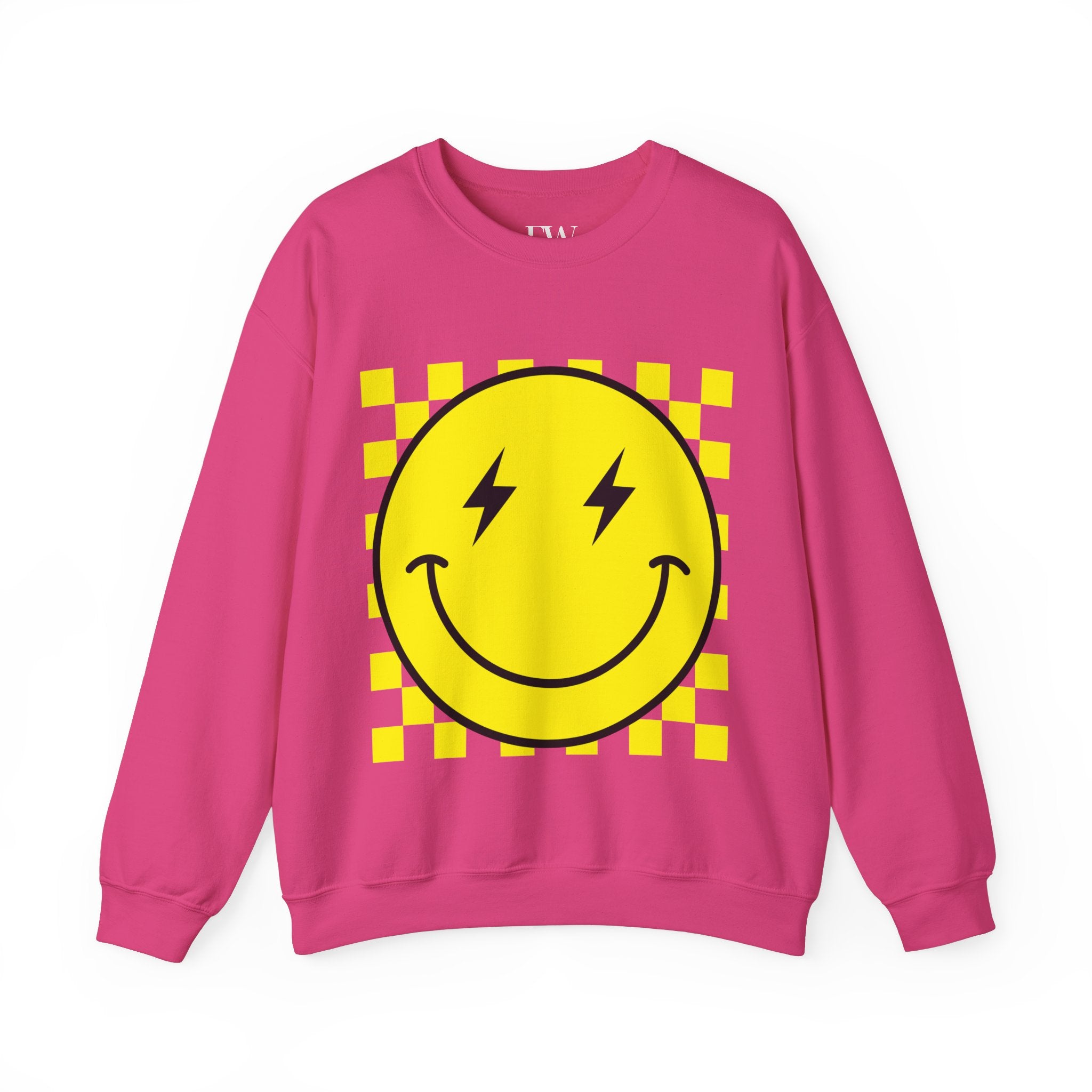 Checkered Smiley Face Sweatshirt