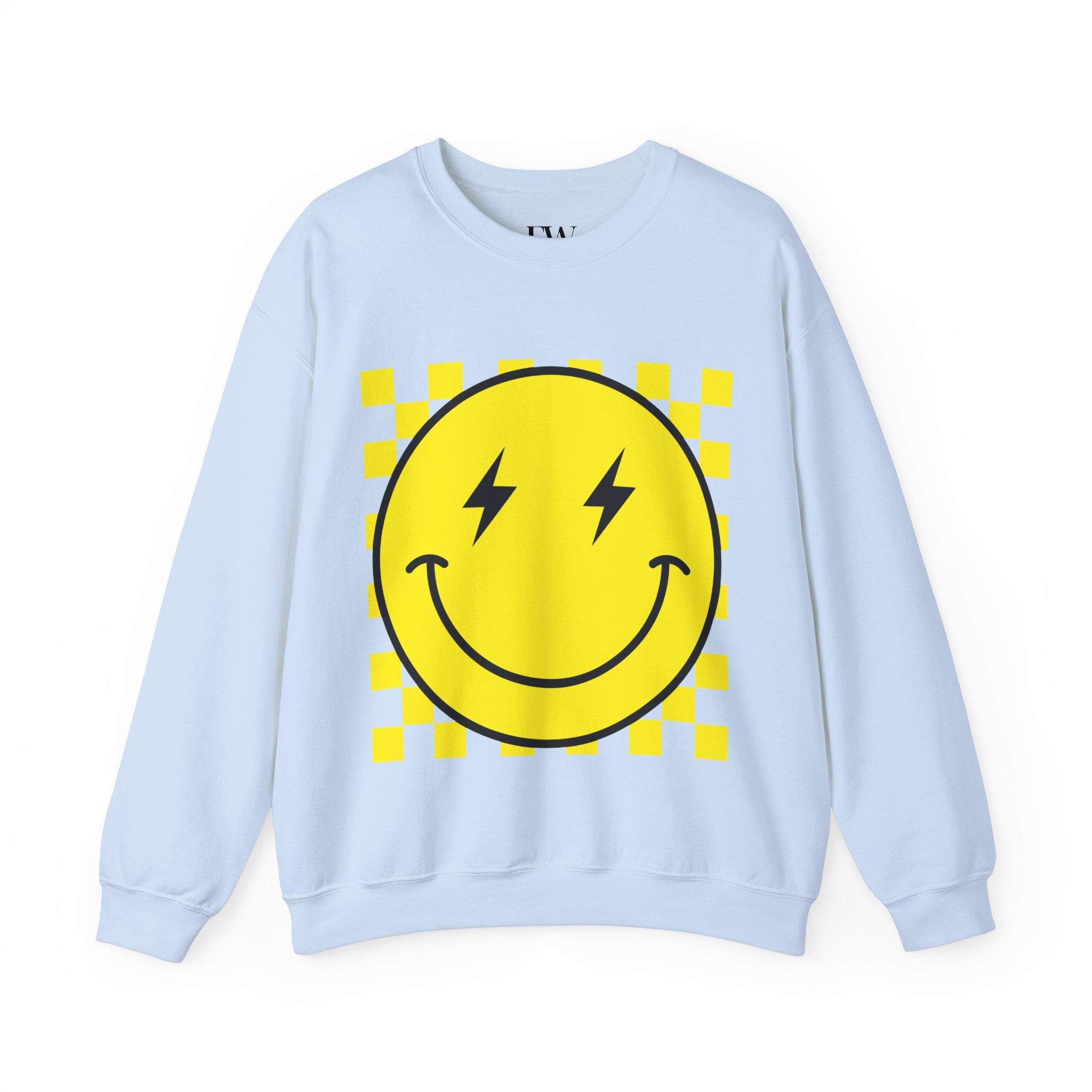 Checkered Smiley Face Sweatshirt